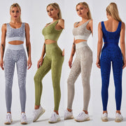 Women's Snake Skin Pattern Fitness Leggings - Blue Force Sports