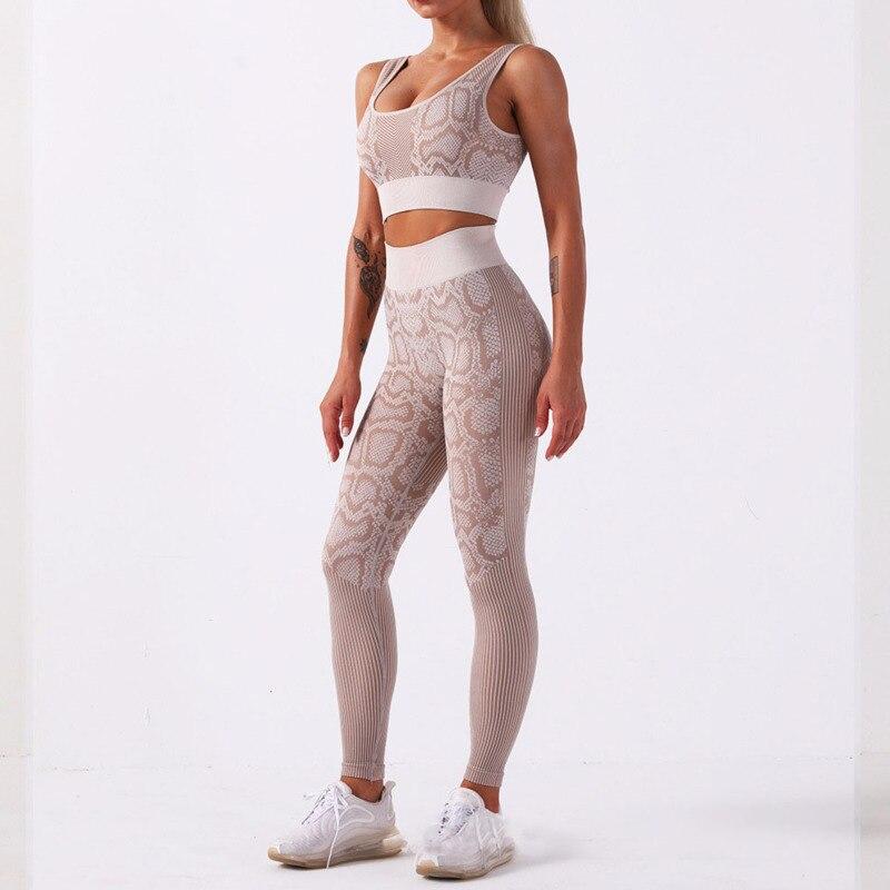 Women's Snake Skin Pattern Fitness Leggings - Blue Force Sports