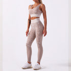 Women's Snake Skin Pattern Fitness Leggings - Blue Force Sports