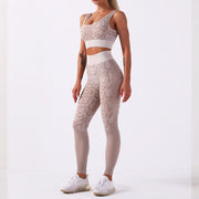 Women's Snake Skin Pattern Fitness Leggings - Blue Force Sports