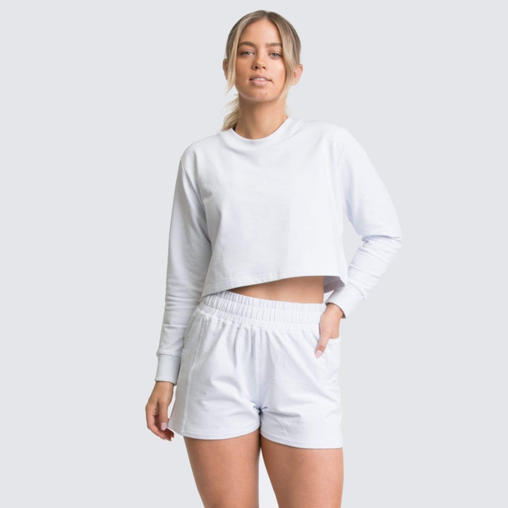 Women's Sports Sweatshirt and Shorts Set - Blue Force Sports