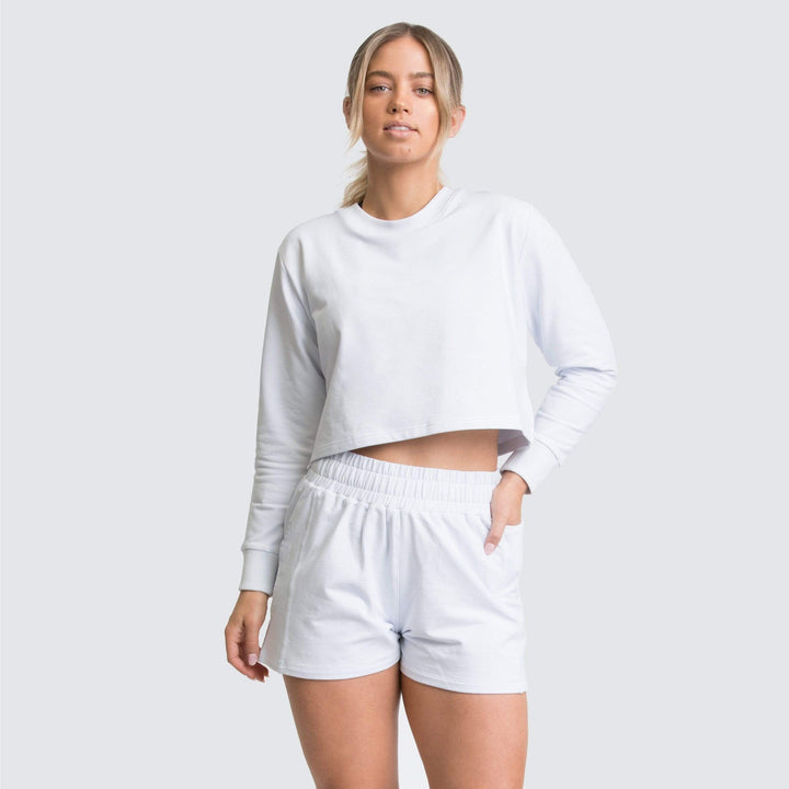 Women's Sports Sweatshirt and Shorts Set - Blue Force Sports