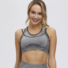 Women's Sports Bra and Leggings with Pocket 2 Pcs Set - Blue Force Sports