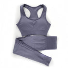 Women's Seamless Sports Bra and Leggings Set - Blue Force Sports