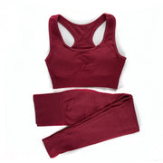 Women's Seamless Sports Bra and Leggings Set - Blue Force Sports