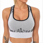 Women's Leopard Detail Sports Bra and Leggings Set - Blue Force Sports