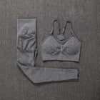 High Waist Leggings and Bra Set - Blue Force Sports