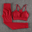 High Waist Leggings and Bra Set - Blue Force Sports