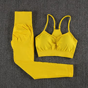 High Waist Leggings and Bra Set - Blue Force Sports