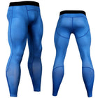 Men's Breathable Compression Leggings - Blue Force Sports