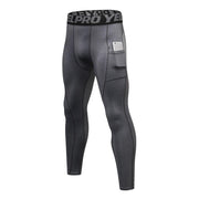 Phone Pocket Elastic Fitness Men's Leggings - Blue Force Sports