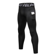 Phone Pocket Elastic Fitness Men's Leggings - Blue Force Sports