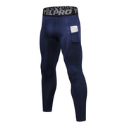 Phone Pocket Elastic Fitness Men's Leggings - Blue Force Sports