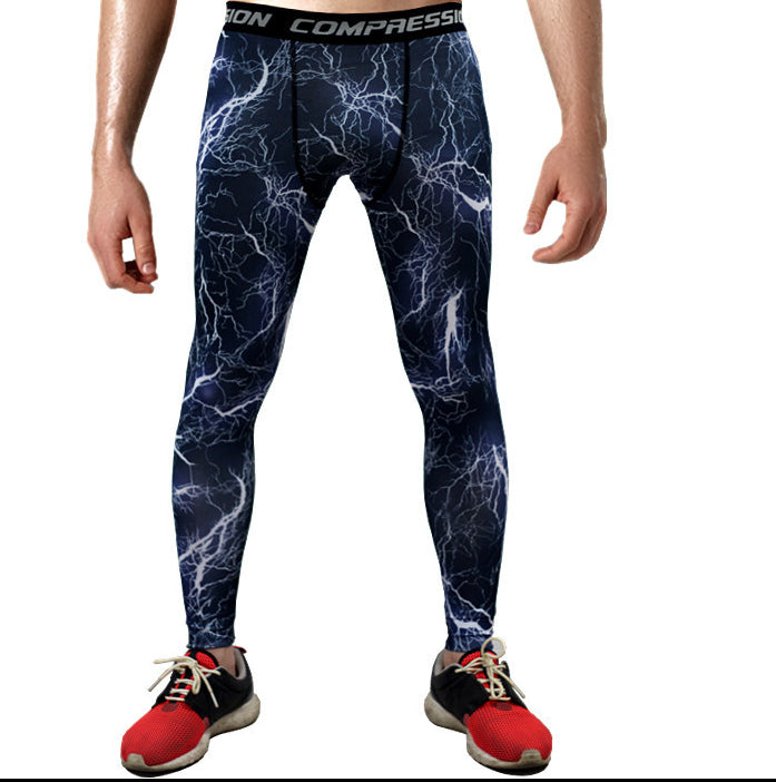 Elastic Compression Pants for Men - Blue Force Sports