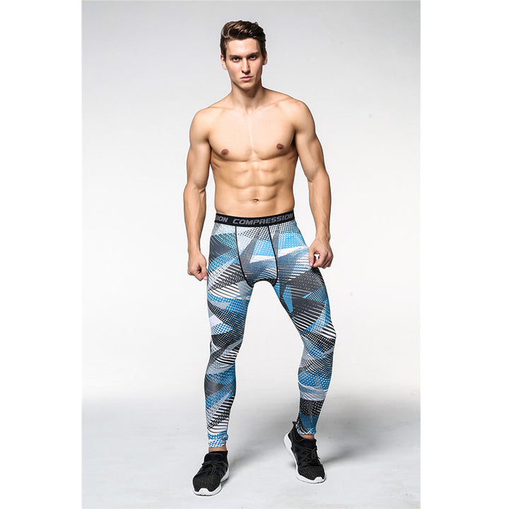 Elastic Compression Pants for Men - Blue Force Sports