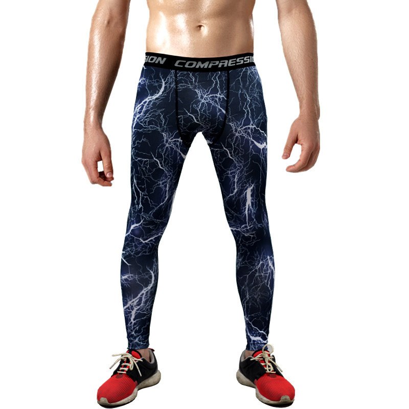 Elastic Compression Pants for Men - Blue Force Sports