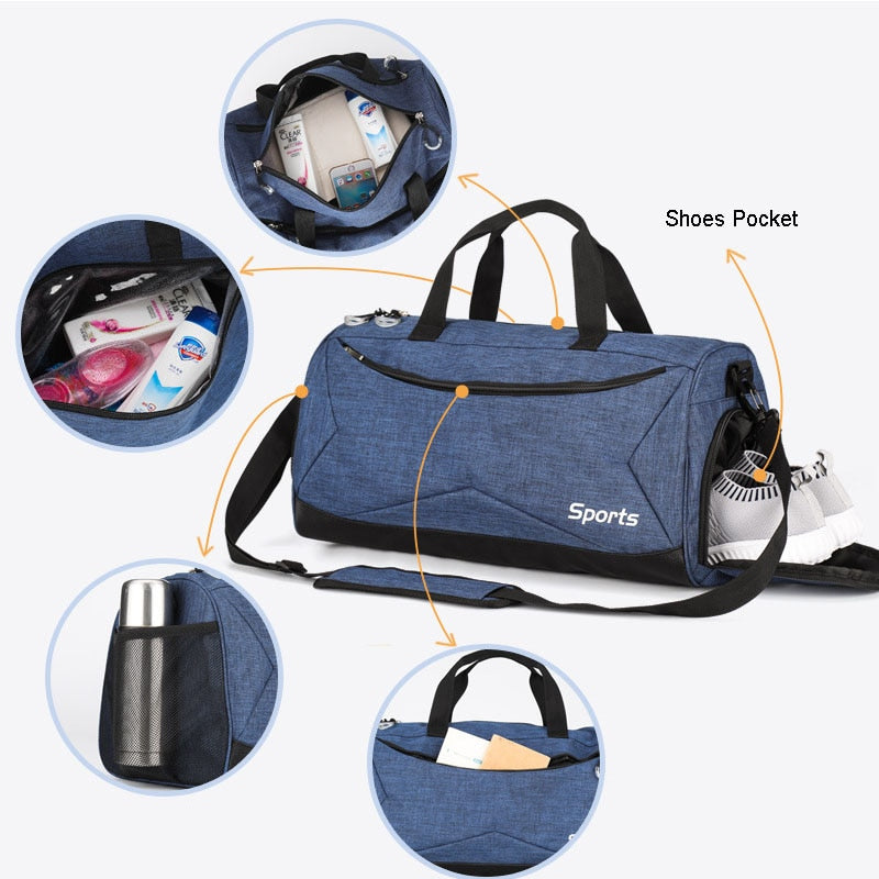 Waterproof Canvas Unisex Sports Bag - Blue Force Sports
