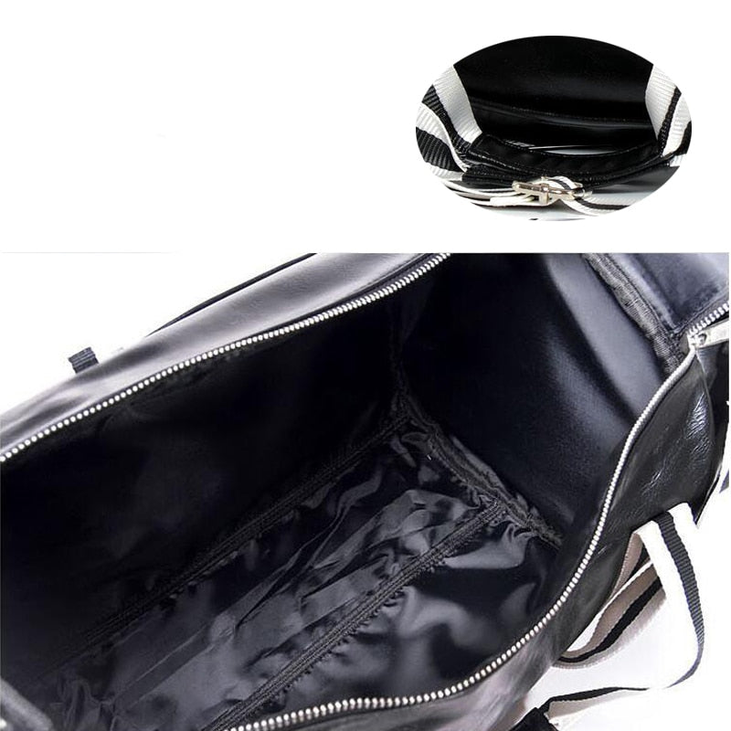 Men's Leather Gym Sports Bag - Blue Force Sports
