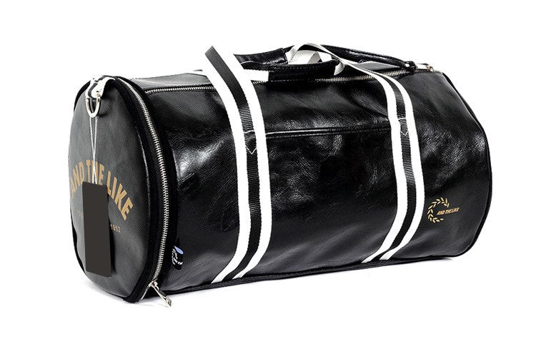 Men's Leather Gym Sports Bag - Blue Force Sports