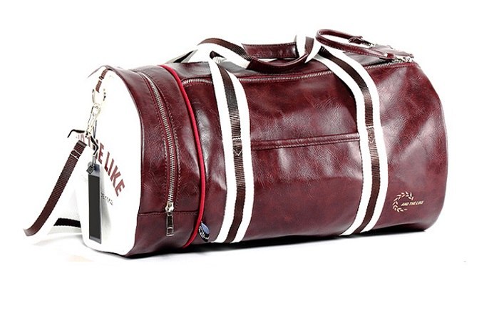 Men's Leather Gym Sports Bag - Blue Force Sports