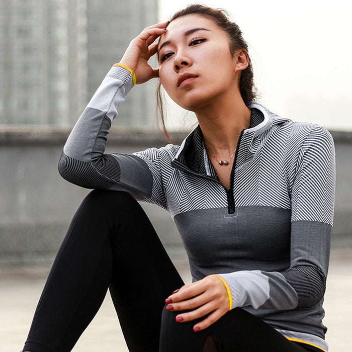 Women's Quick Drying Long Sleeve Sport Top - Blue Force Sports