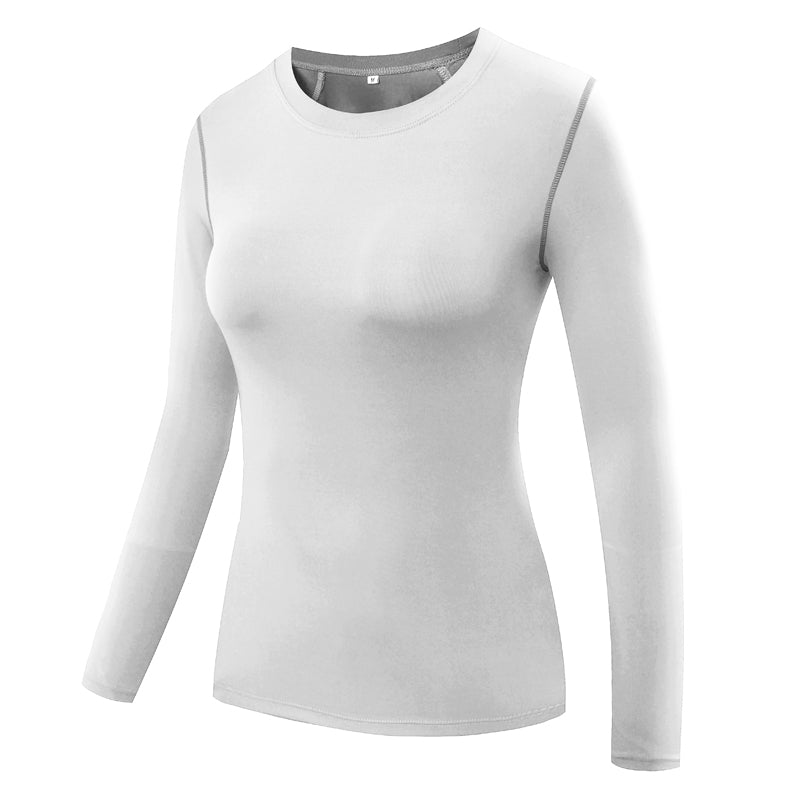 Women's Gym Compression T-Shirt - Blue Force Sports