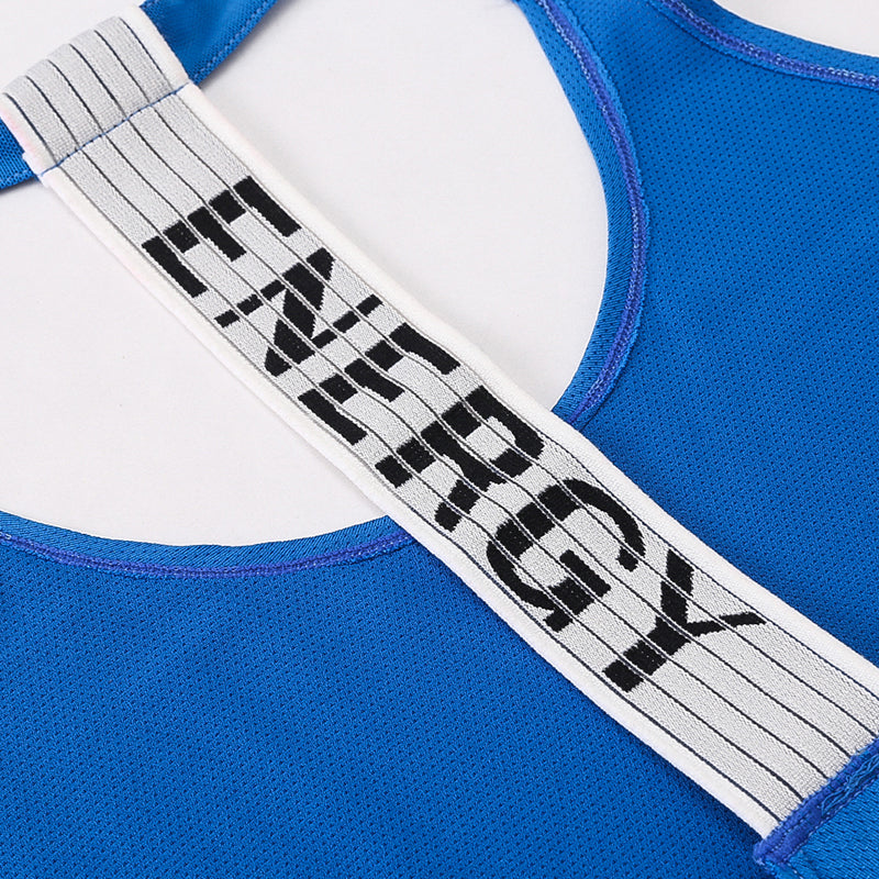 Breathable Backless Yoga Top - Blue Force Sports