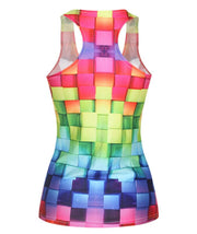 Multicolored Women's Yoga Tank Top - Blue Force Sports