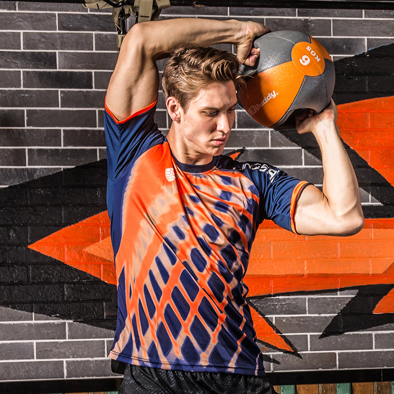 Men's Net Patterned Sport T-Shirt - Blue Force Sports