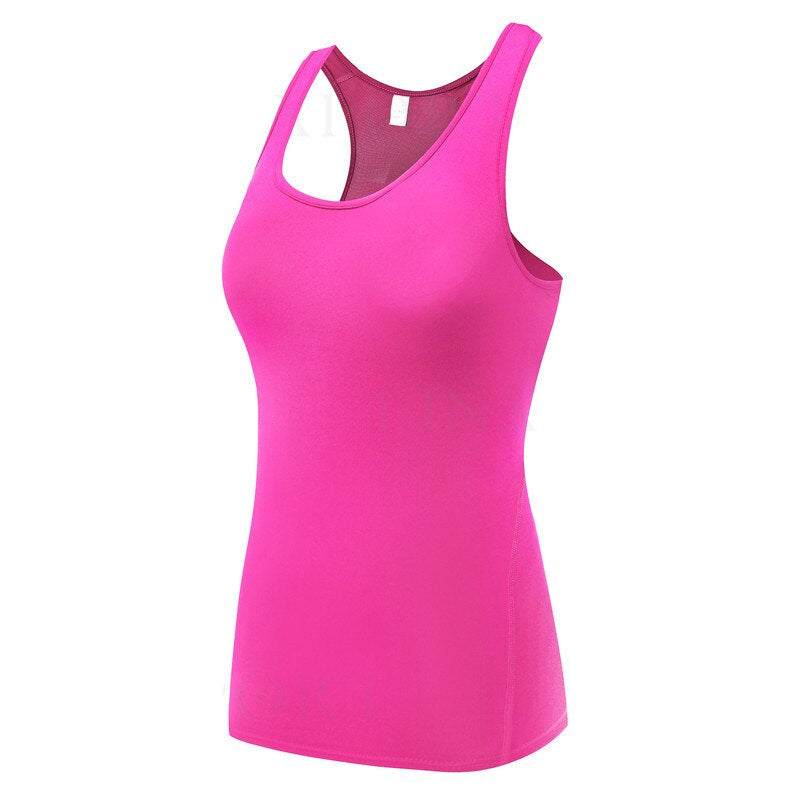 Compression Quick Dry Fitness Gym Tank Top for Women - Blue Force Sports