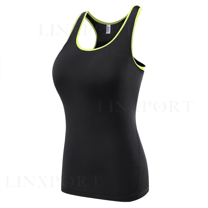 Compression Quick Dry Fitness Gym Tank Top for Women - Blue Force Sports