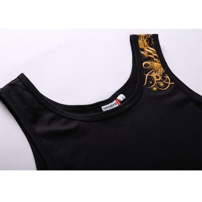 Women's Floral Patterned Fitness Singlet - Blue Force Sports