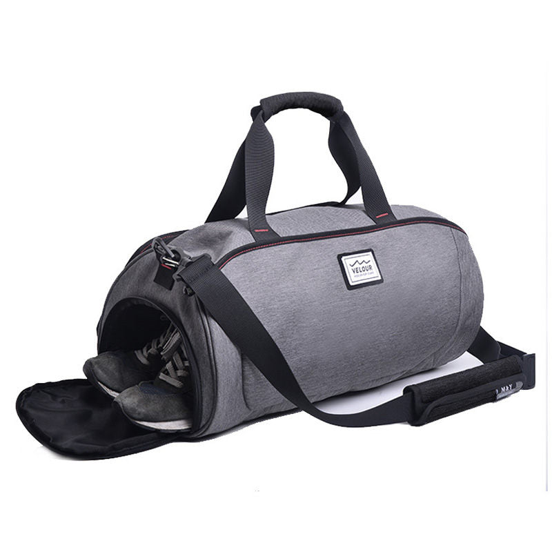 Waterproof Shoulder Gym Bag with Shoes Compartment - Blue Force Sports