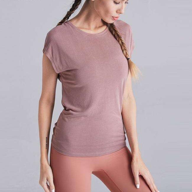 Women's Breathable Quick Dry Loose Yoga Top - Blue Force Sports