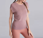 Women's Breathable Quick Dry Loose Yoga Top - Blue Force Sports