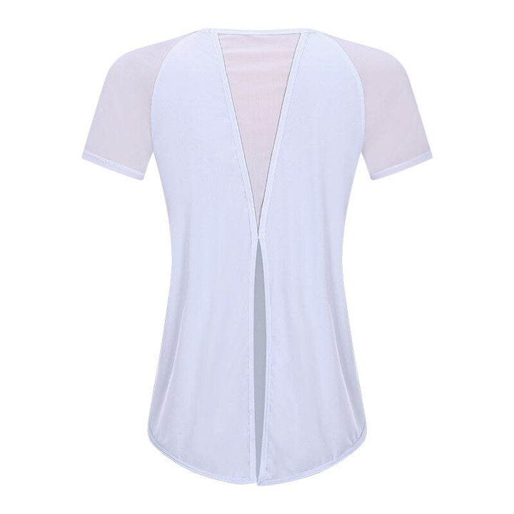 Women's Sheer Triangle Back Knot Sports Top - Blue Force Sports