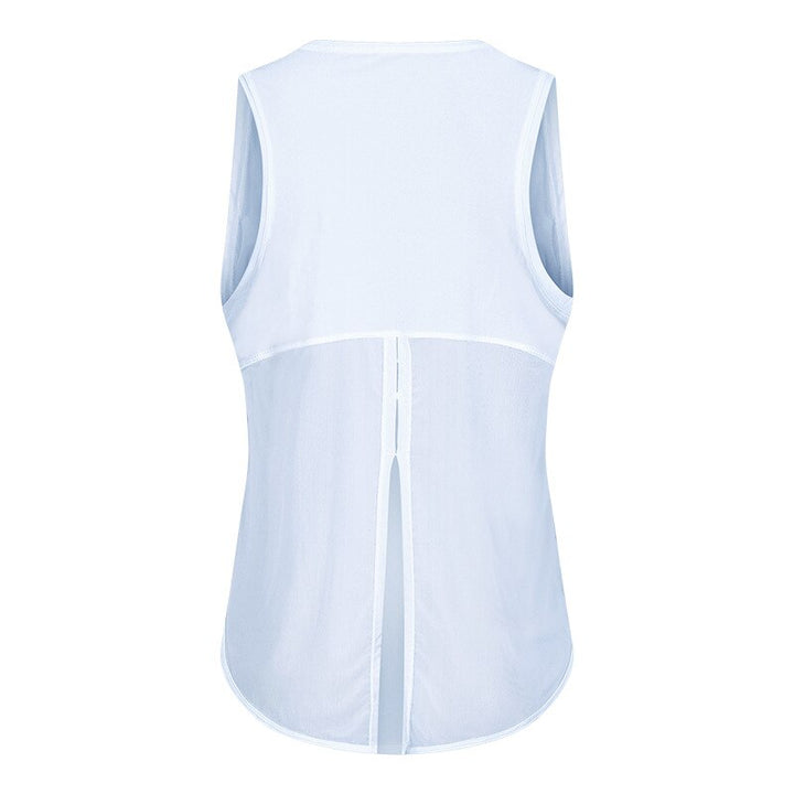 Women's Loose Style Knot Yoga Vest - Blue Force Sports