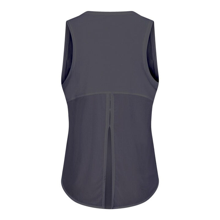 Women's Loose Style Knot Yoga Vest - Blue Force Sports