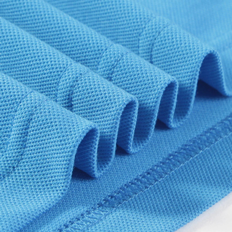 Men's Breathable Quick-Dry Golf Polo T-Shirt - Blue Force Sports