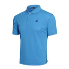 Men's Breathable Quick-Dry Golf Polo T-Shirt - Blue Force Sports