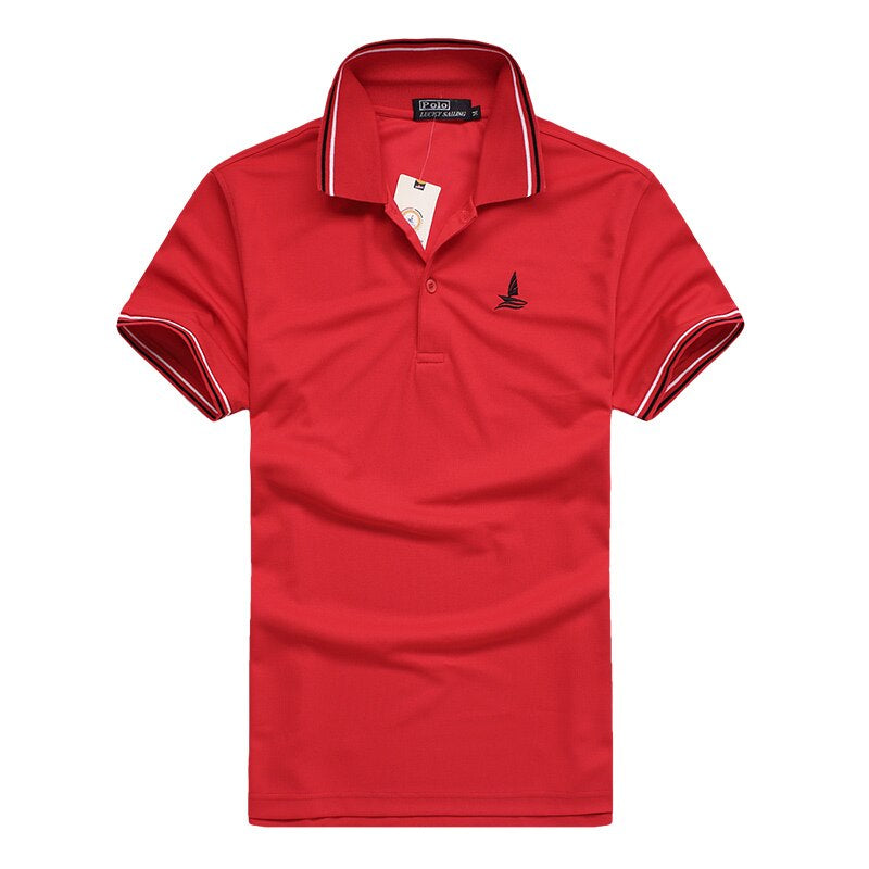 Men's Breathable Quick-Dry Golf Polo T-Shirt - Blue Force Sports