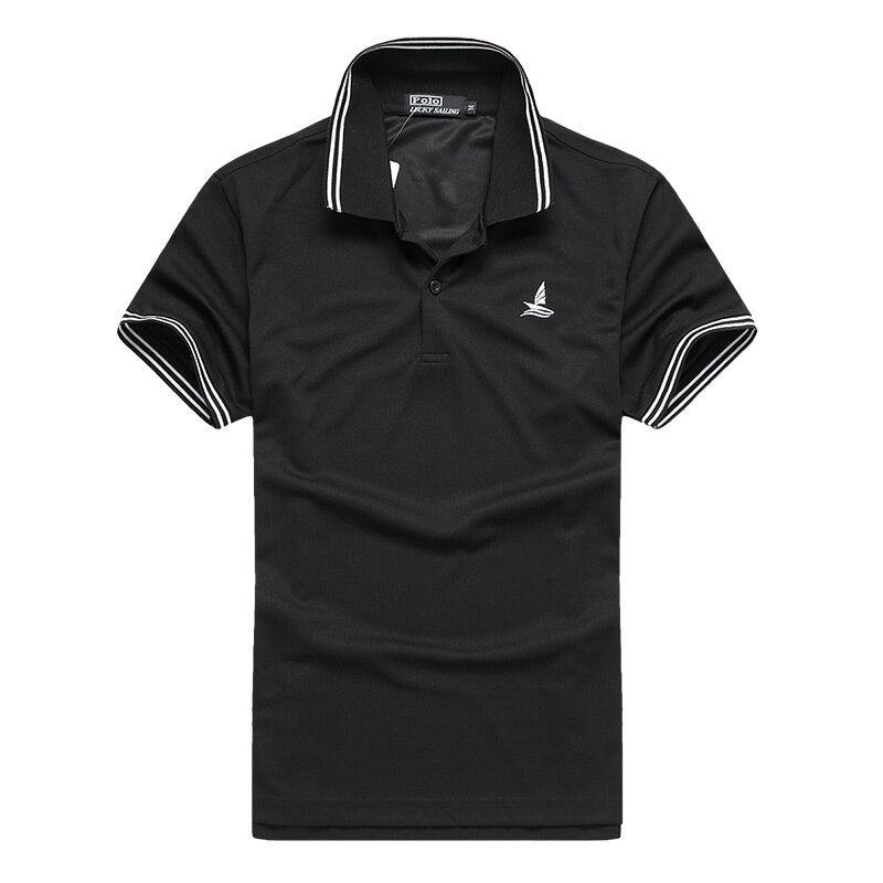 Men's Breathable Quick-Dry Golf Polo T-Shirt - Blue Force Sports