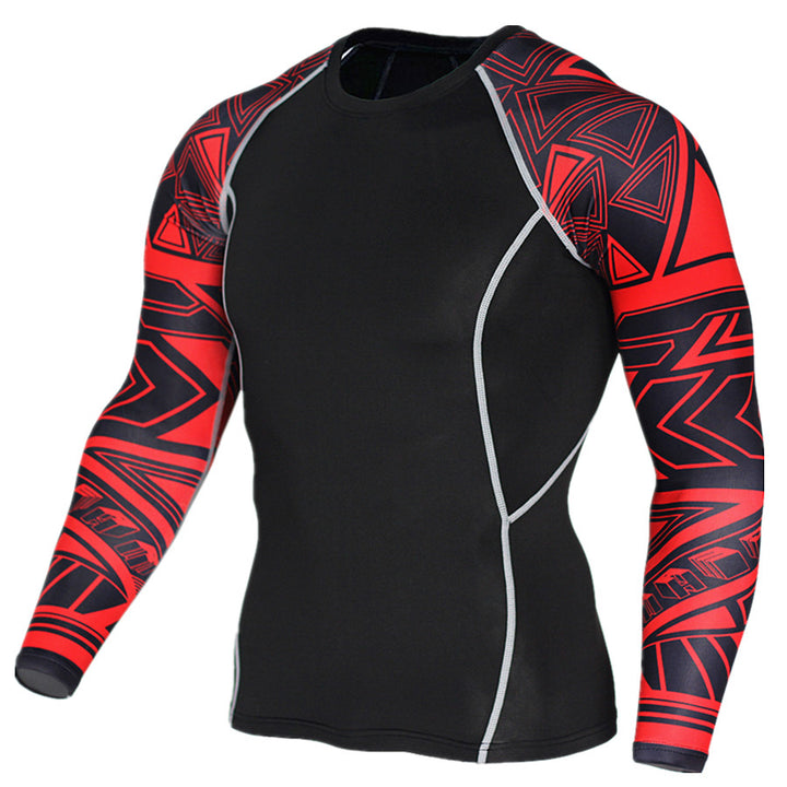 Men's Long Sleeve Yoga Sport T-Shirt - Blue Force Sports