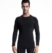 Men's Compression Sport Yoga T-Shirt with Long Sleeves - Blue Force Sports