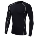 Men's Compression Sport Yoga T-Shirt with Long Sleeves - Blue Force Sports