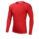 Men's Compression Sport Yoga T-Shirt with Long Sleeves - Blue Force Sports