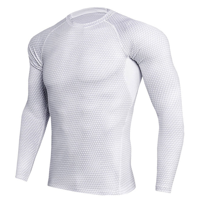 Men's Long Sleeved Elastic T-Shirt - Blue Force Sports