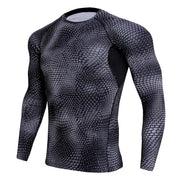 Men's Long Sleeved Elastic T-Shirt - Blue Force Sports
