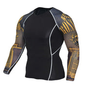 Men's O-Necked Long Sleeved T-Shirt - Blue Force Sports