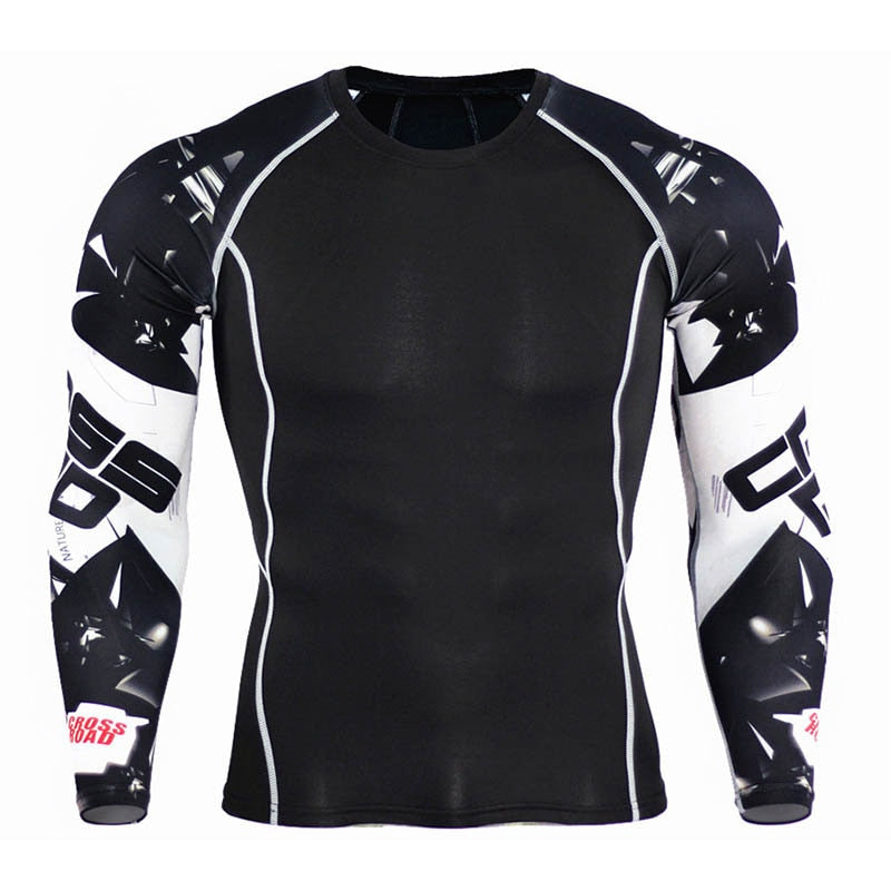 Men's O-Necked Long Sleeved T-Shirt - Blue Force Sports